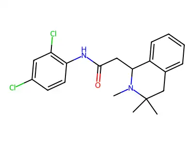 N-(2,4-dichlorophenyl)-2-(2,3,3-trimethyl-1,4-dihydroisoquinolin-1-yl)acetamide structure