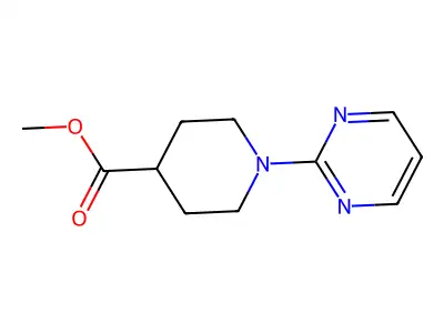 Methyl 1-(2-pyrimidinyl)-4-piperidinecarboxylate structure
