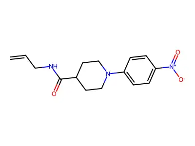 N-allyl-1-(4-nitrophenyl)-4-piperidinecarboxamide structure
