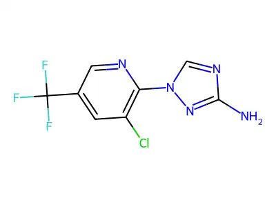 1-[3-chloro-5-(trifluoromethyl)-2-pyridinyl]-1H-1,2,4-triazol-3-amine structure