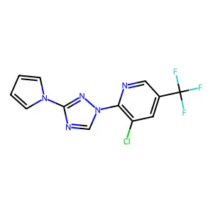 3-chloro-2-[3-(1H-pyrrol-1-yl)-1H-1,2,4-triazol-1-yl]-5-(trifluoromethyl)pyridine structure