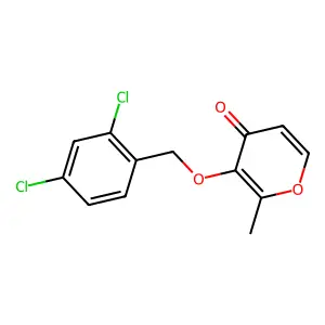3-((2,4-Dichlorobenzyl)oxy)-2-methyl-4H-pyran-4-one structure