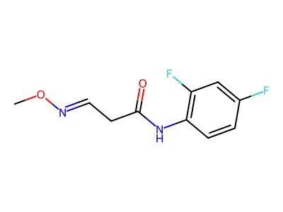 N-(2,4-difluorophenyl)-3-methoxyiminopropanamide structure