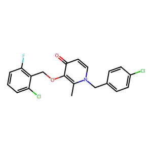 1-(4-Chlorobenzyl)-3-((2-chloro-6-fluorobenzyl)oxy)-2-methyl-4(1H)-pyridinone structure