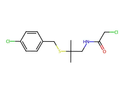 2-chloro-N-{2-[(4-chlorobenzyl)sulfanyl]-2-methylpropyl}acetamide structure