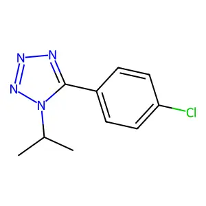 5-(4-chlorophenyl)-1-isopropyl-1H-1,2,3,4-tetraazole structure