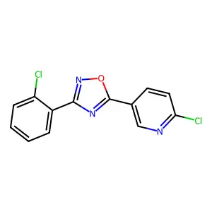 2-Chloro-5-(3-(2-chlorophenyl)-1,2,4-oxadiazol-5-yl)pyridine structure