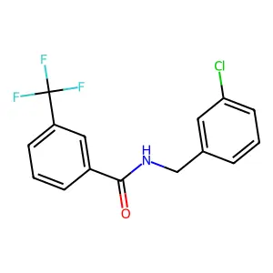 N-(3-chlorobenzyl)-3-(trifluoromethyl)benzenecarboxamide structure