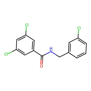 3,5-dichloro-N-(3-chlorobenzyl)benzenecarboxamide structure