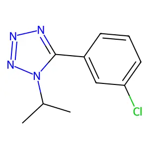 5-(3-chlorophenyl)-1-isopropyl-1H-1,2,3,4-tetraazole structure
