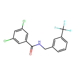 3,5-Dichloro-N-(3-(trifluoromethyl)benzyl)benzenecarboxamide structure