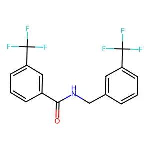 3-(Trifluoromethyl)-N-(3-(trifluoromethyl)benzyl)benzenecarboxamide structure