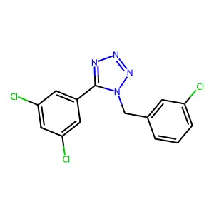 1-(3-chlorobenzyl)-5-(3,5-dichlorophenyl)-1H-1,2,3,4-tetraazole structure