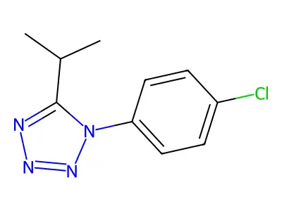 1-(4-chlorophenyl)-5-isopropyl-1H-1,2,3,4-tetraazole structure
