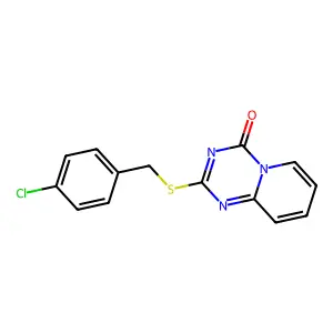 2-((4-Chlorobenzyl)sulfanyl)-4H-pyrido[1,2-a](1,3,5)triazin-4-one structure
