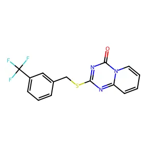 2-[[3-(Trifluoromethyl)phenyl]methylsulfanyl]pyrido[1,2-a][1,3,5]triazin-4-one structure
