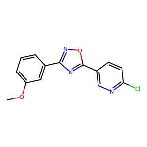 2-Chloro-5-[3-(3-methoxyphenyl)-1,2,4-oxadiazol-5-yl]pyridine structure
