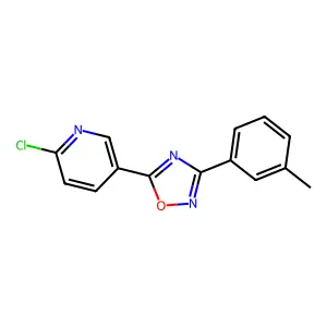 2-Chloro-5-(3-(3-methylphenyl)-1,2,4-oxadiazol-5-yl)pyridine structure
