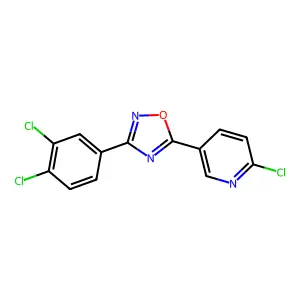 2-Chloro-5-(3-(3,4-dichlorophenyl)-1,2,4-oxadiazol-5-yl)pyridine structure