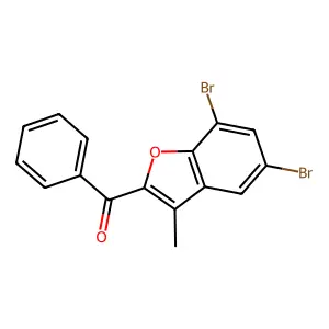(5,7-Dibromo-3-methyl-1-benzofuran-2-yl)(phenyl)methanone structure