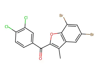 (5,7-Dibromo-3-methyl-1-benzofuran-2-yl)(3,4-dichlorophenyl)methanone structure