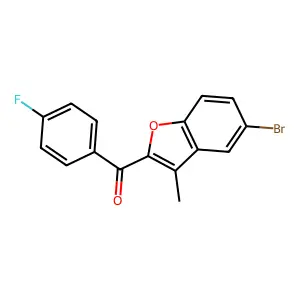 (5-Bromo-3-methyl-1-benzofuran-2-yl)(4-fluorophenyl)methanone structure