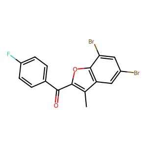 (5,7-Dibromo-3-methyl-1-benzofuran-2-yl)(4-fluorophenyl)methanone structure