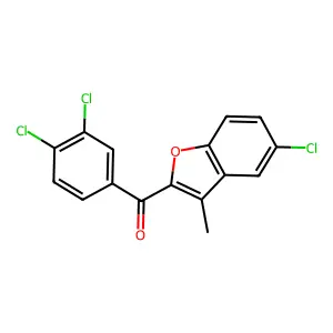 (5-Chloro-3-methyl-1-benzofuran-2-yl)(3,4-dichlorophenyl)methanone structure