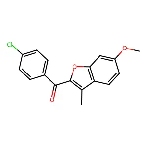 (4-Chlorophenyl)(6-methoxy-3-methyl-1-benzofuran-2-yl)methanone structure