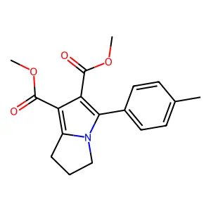dimethyl 5-(4-methylphenyl)-2,3-dihydro-1H-pyrrolizine-6,7-dicarboxylate structure
