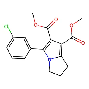 dimethyl 5-(3-chlorophenyl)-2,3-dihydro-1H-pyrrolizine-6,7-dicarboxylate structure