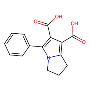 5-phenyl-2,3-dihydro-1H-pyrrolizine-6,7-dicarboxylic acid structure