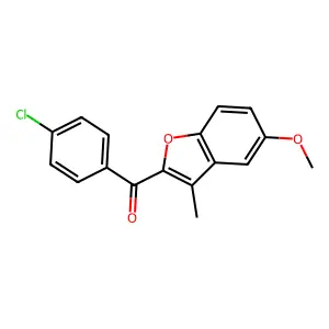 (4-Chlorophenyl)(5-methoxy-3-methyl-1-benzofuran-2-yl)methanone structure
