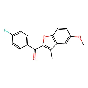 (4-Fluorophenyl)(5-methoxy-3-methyl-1-benzofuran-2-yl)methanone structure