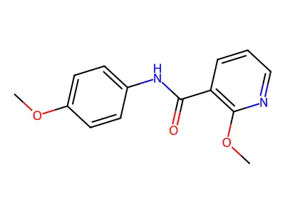 2-methoxy-N-(4-methoxyphenyl)pyridine-3-carboxamide structure
