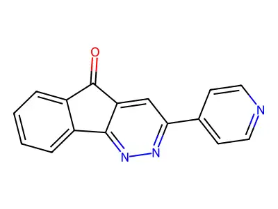 3-(4-pyridinyl)-5H-indeno[1,2-c]pyridazin-5-one structure