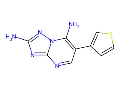 6-(3-Thienyl)[1,2,4]triazolo[1,5-a]pyrimidine-2,7-diamine structure