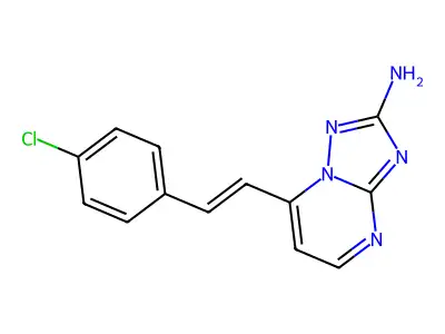 7-[2-(4-Chlorophenyl)ethenyl]-[1,2,4]triazolo[1,5-a]pyrimidin-2-amine structure