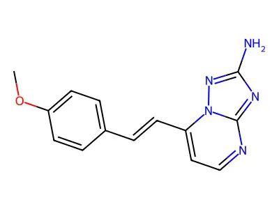 7-[2-(4-Methoxyphenyl)ethenyl]-[1,2,4]triazolo[1,5-a]pyrimidin-2-amine structure