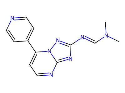 N,N-dimethyl-N'-(7-pyridin-4-yl-[1,2,4]triazolo[1,5-a]pyrimidin-2-yl)methanimidamide structure