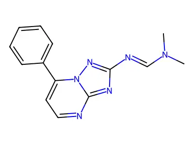 (E)-N,N-dimethyl-N'-{7-phenyl-[1,2,4]triazolo[1,5-a]pyrimidin-2-yl}methanimidamide structure