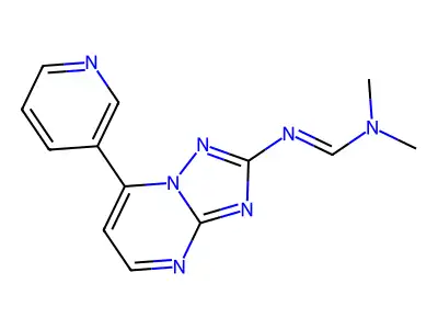 N,N-dimethyl-N'-(7-pyridin-3-yl-[1,2,4]triazolo[1,5-a]pyrimidin-2-yl)methanimidamide structure