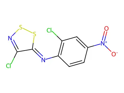 4-chloro-N-(2-chloro-4-nitrophenyl)dithiazol-5-imine structure