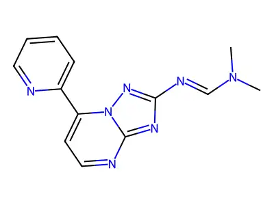 N,N-dimethyl-N'-(7-pyridin-2-yl-[1,2,4]triazolo[1,5-a]pyrimidin-2-yl)methanimidamide structure