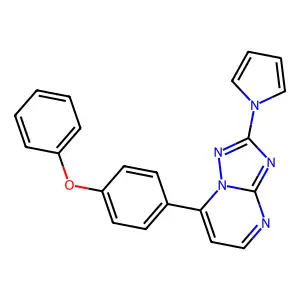 phenyl 4-[2-(1H-pyrrol-1-yl)[1,2,4]triazolo[1,5-a]pyrimidin-7-yl]phenyl ether structure