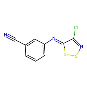 3-[(4-chloro-5H-1,2,3-dithiazol-5-yliden)amino]benzenecarbonitrile structure