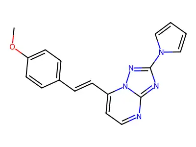 7-[2-(4-Methoxyphenyl)ethenyl]-2-(1H-pyrrol-1-yl)[1,2,4]triazolo[1,5-a]pyrimidine structure