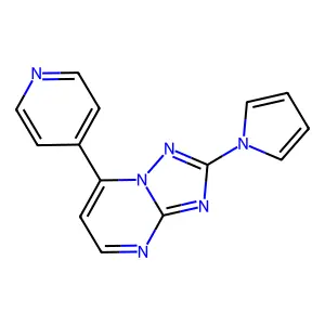 7-(4-pyridinyl)-2-(1H-pyrrol-1-yl)[1,2,4]triazolo[1,5-a]pyrimidine structure