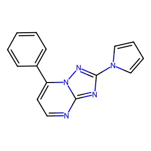 7-phenyl-2-(1H-pyrrol-1-yl)[1,2,4]triazolo[1,5-a]pyrimidine structure