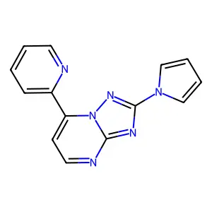 7-(2-pyridinyl)-2-(1H-pyrrol-1-yl)[1,2,4]triazolo[1,5-a]pyrimidine structure